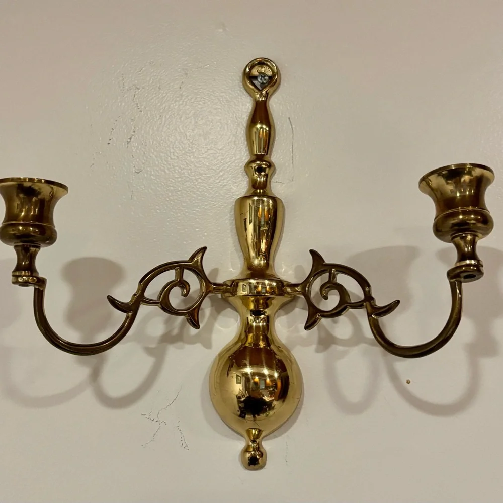 Elegant Gold Wall Sconce Candle Holder